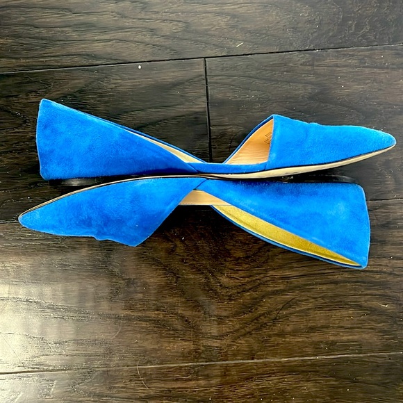 J. Crew Sloan D’Orsay Blue Suede Flats - Picture 3 of 3